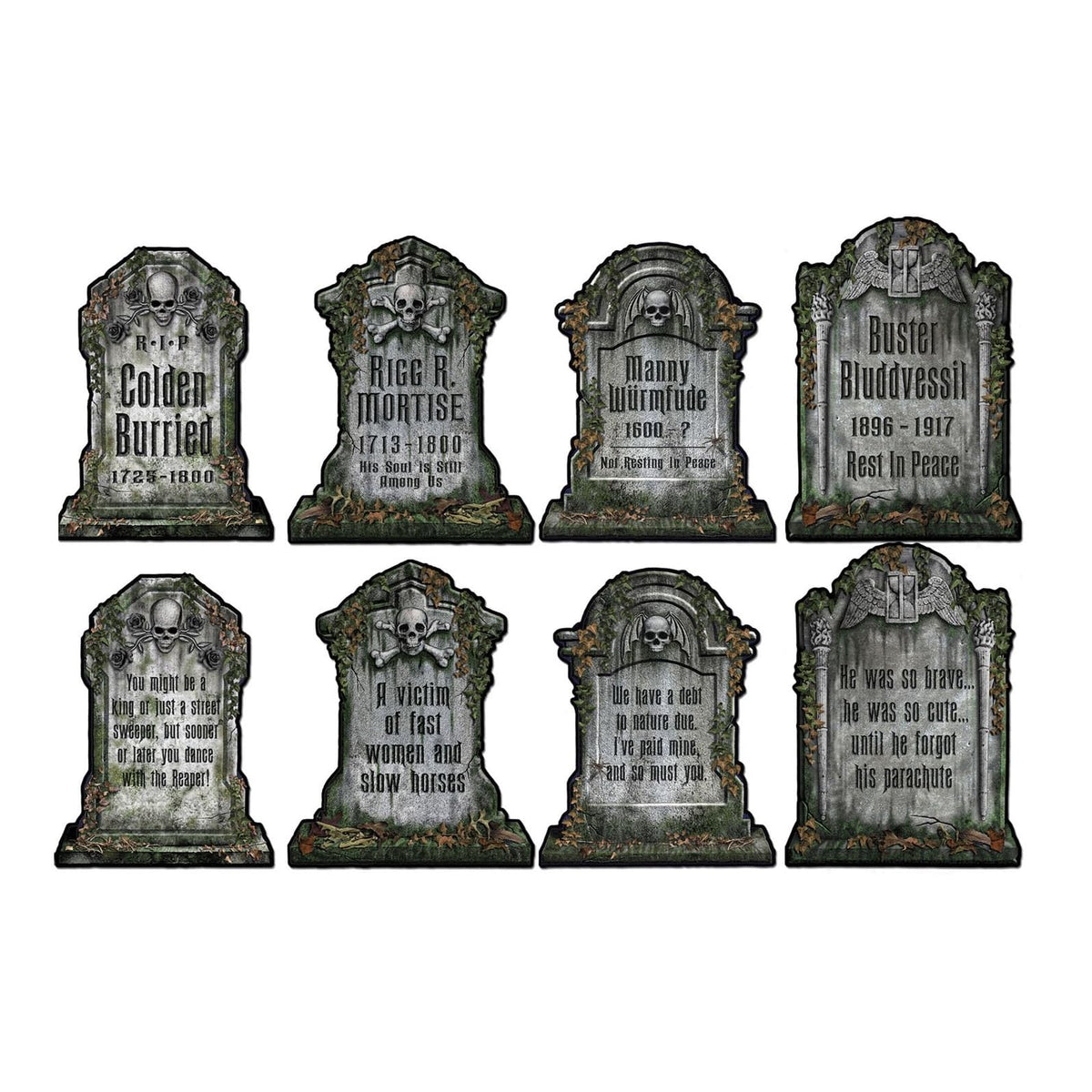 Beistle Decorative Cutout, 4 Pack, Tombstone