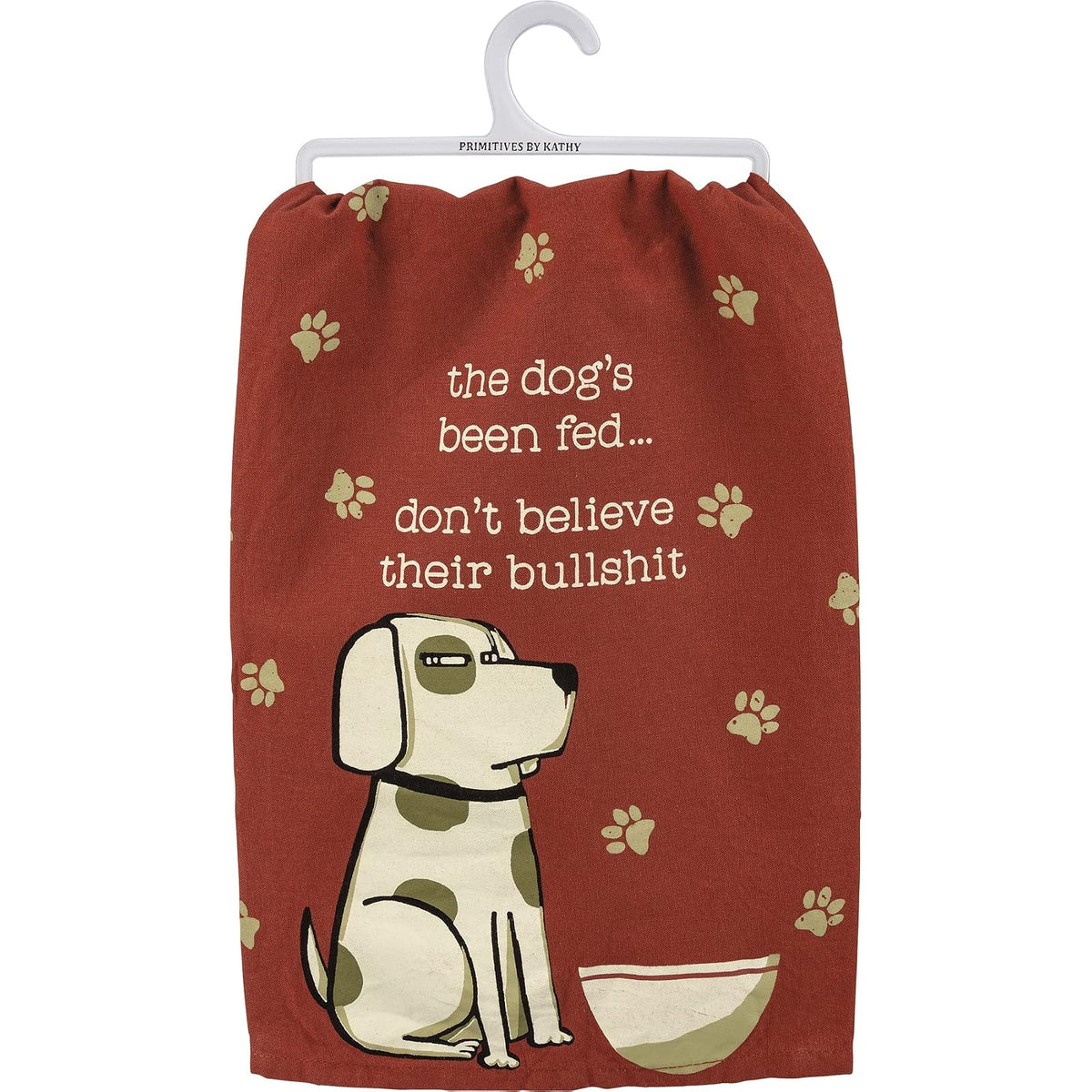 Primitives by Kathy Towel, Small, Red, Cream, Black, Tan
