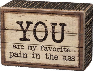 Primitives by Kathy Decorative Signage, 3.5 x 2.5-Inches, white