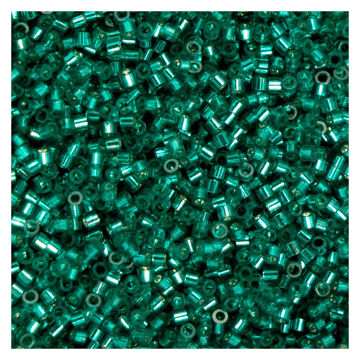 John Bead Craft Bead, Size 11, Tropic Teal Silver Lined