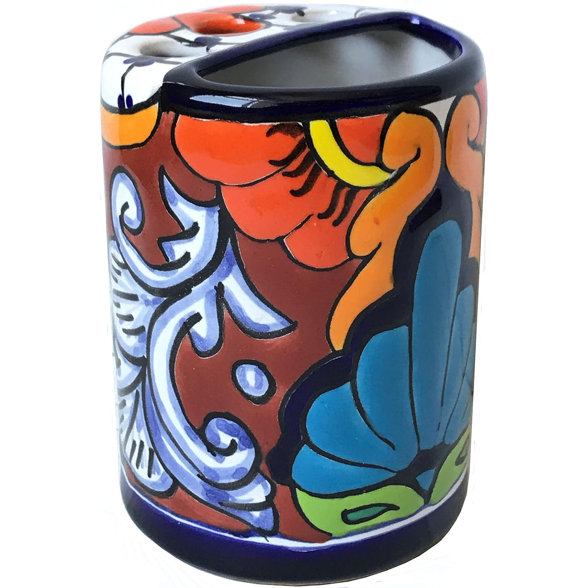 Fine Crafts Imports Toothbrush Holder, Ceramic, Multicolor
