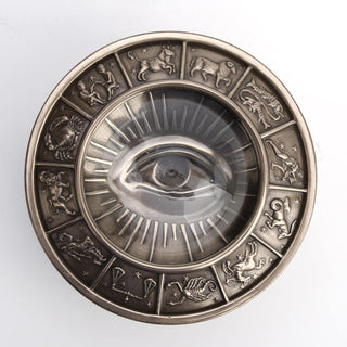 Unicorn Studio Veronese Design 2 3/4" Tall Eye of Providence Free Mason Trinket Box Cold Cast Resin Antique Bronze Finish Sculpture Gift