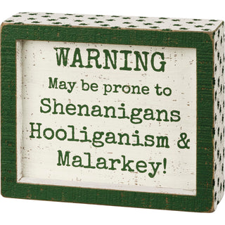 Primitives By Kathy Decorative Signage, 6 inches x 5 inches x 1.75 inches, Green
