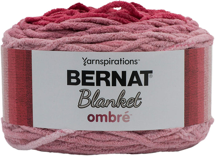 Spinrite Yarns (CA) Bernat Blanket Yarn, Burgundy Ombre
