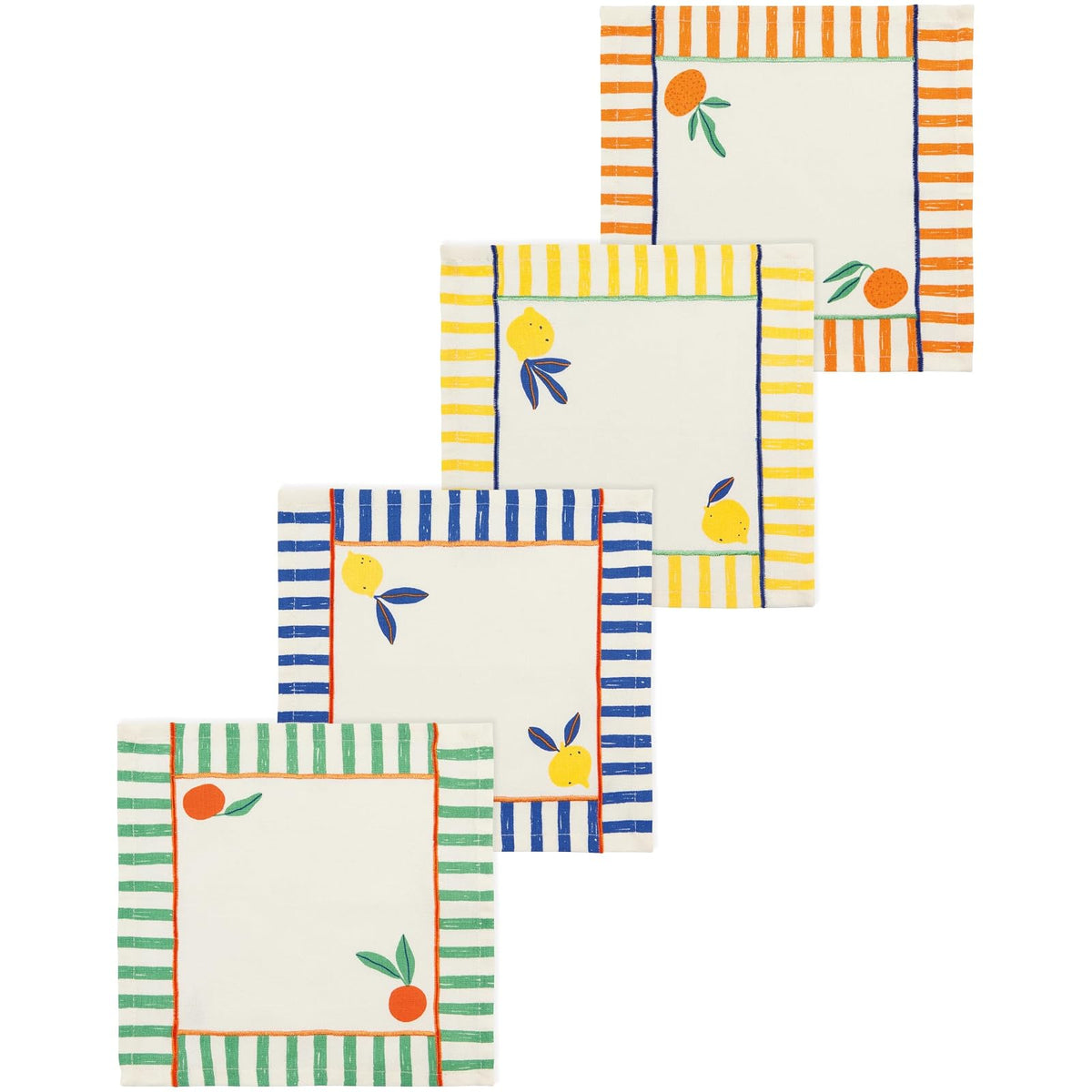 Danica Jubilee Cloth Napkin, 10" x 10" (Set of 4), Citrus Burst