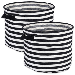 DII Laundry Hamper, Medium Round, 12x9.5", Black