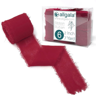 allgala Decorative Ribbon Trim, 6 Roll 2"x7yd, Burgundy