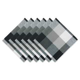 DII Cloth Napkin, 20" x 20" (Set of 6), Black