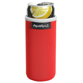 Aquapelli Beverage Insulator, Slim, Red