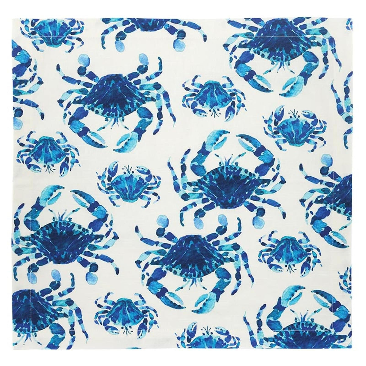47th & Main Cloth Napkin, 18" x 18" (Set of 4), Blue Crabs