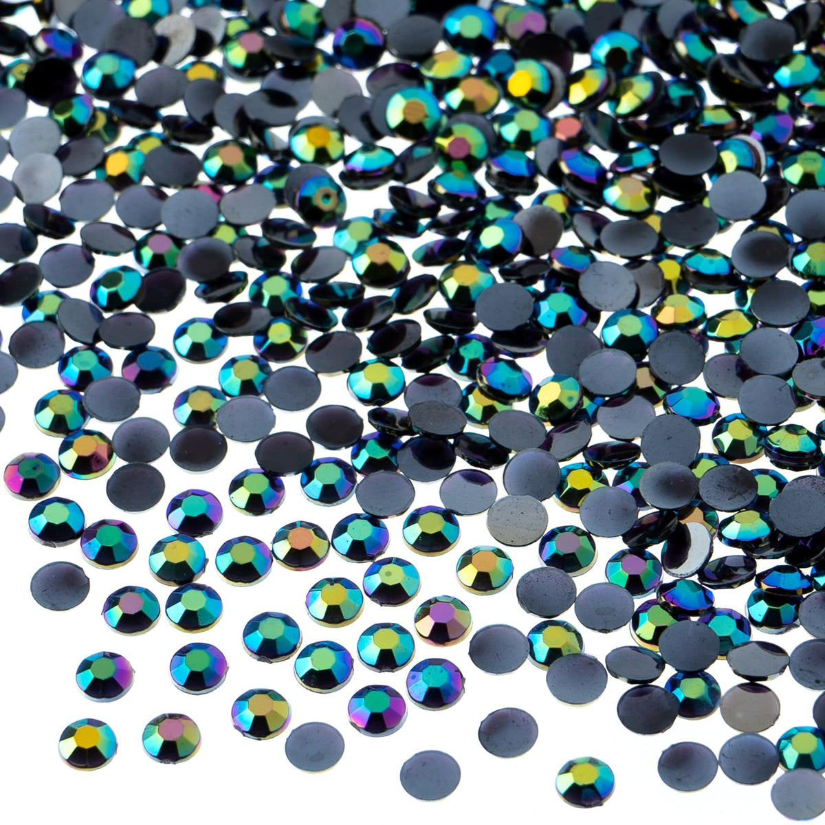 John Bead Craft Bead, 4mm (SS16), Black AB
