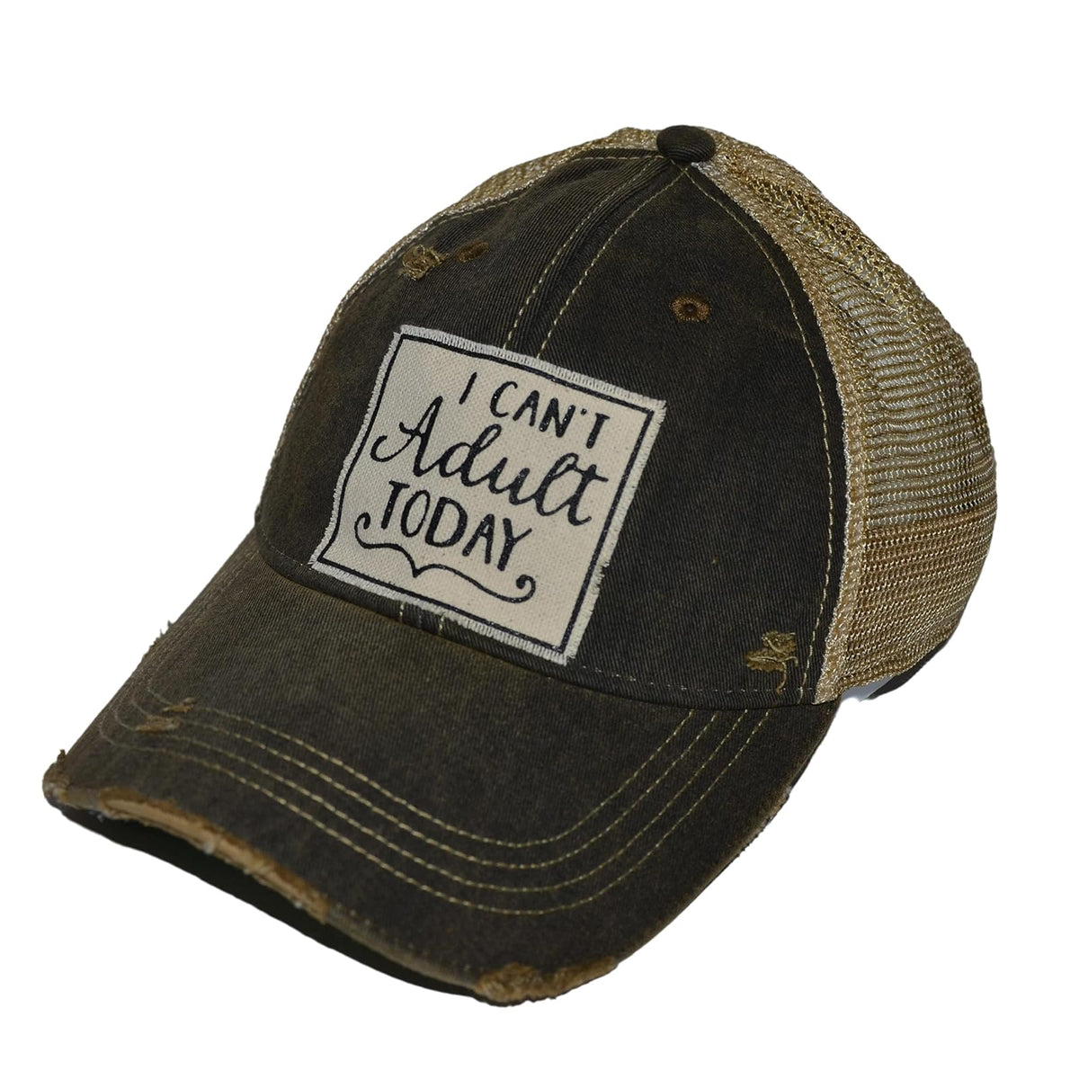 VINTAGE LIFE Hat, Can't Adult Today (Black), Baseball