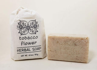 Greenwich Bay Trading Company Herbal Collection – 6.4oz Soap in Cloth Sack – Tobacco Flower