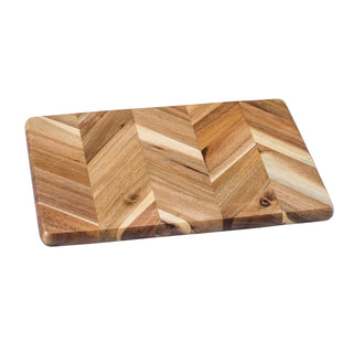 Lipper International Cutting Board, 7.9"L x 11.8"W, Acacia Herringbone