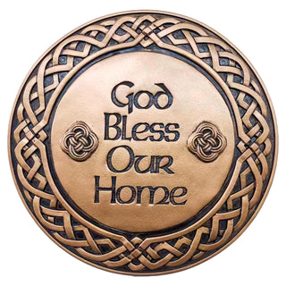 Spoontiques Tile, 9.63" diameter, God Bless Our Home Step Stone