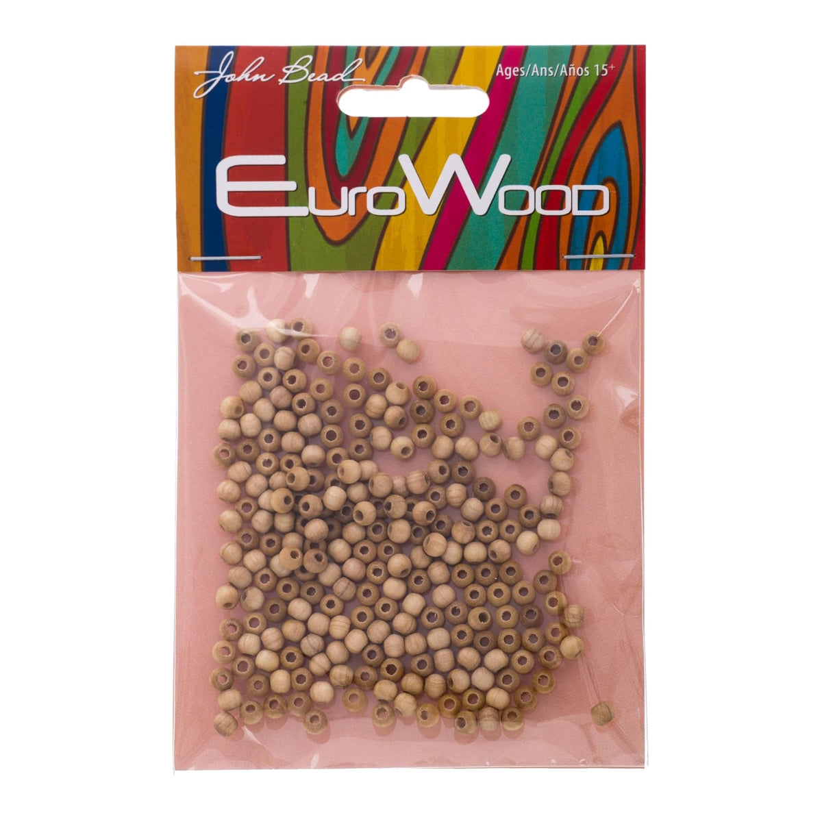 John Bead Craft Bead, 4mm, Natural