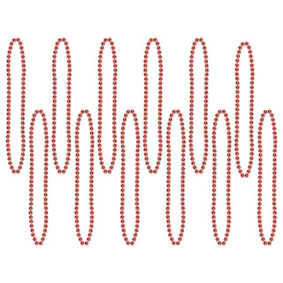 Beistle Necklace, 12-Pack, Red