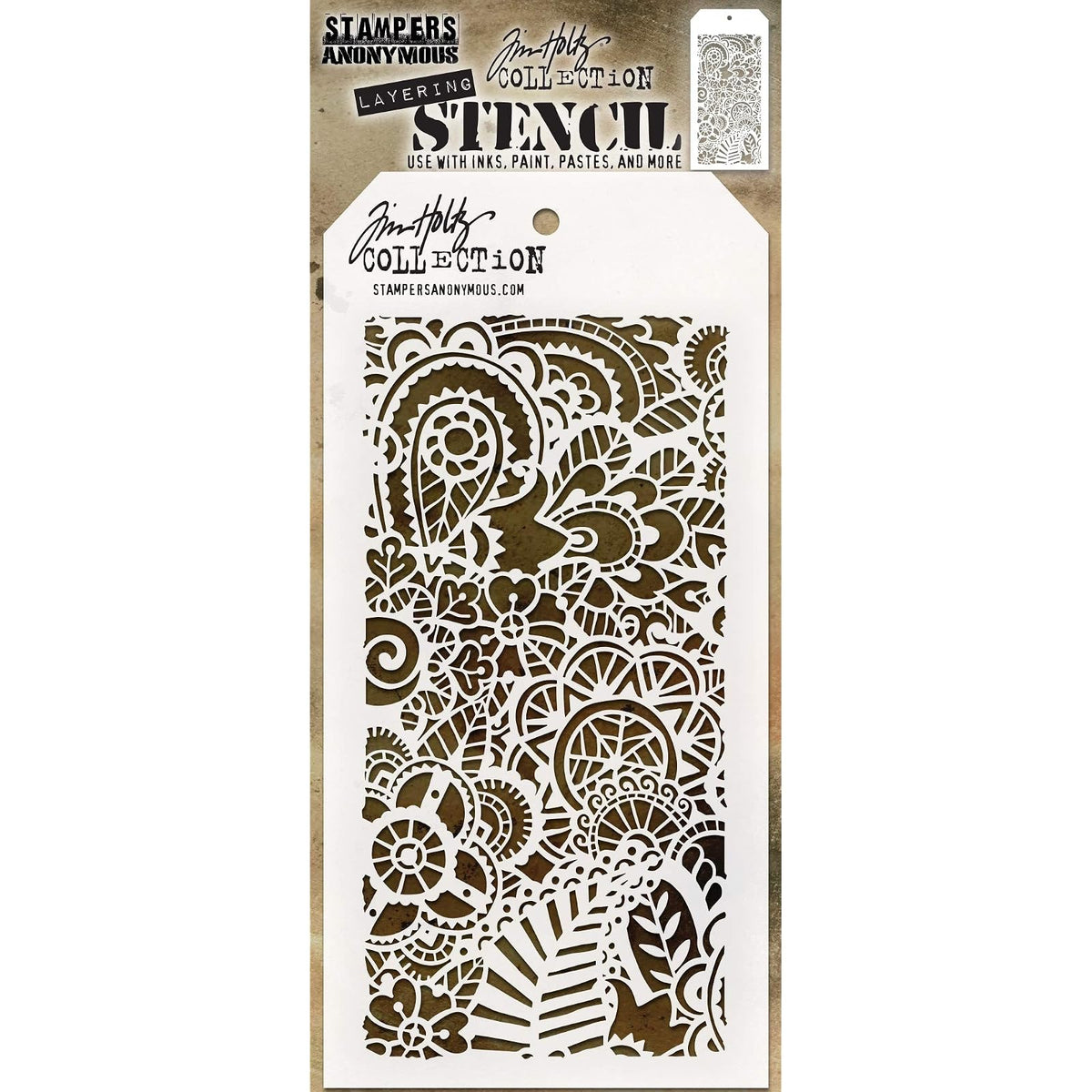 Tim Holtz - Stampers Anon Template Stencil, One Size, Doodle Art 2 -Layered