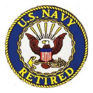 EE Fabric Applique Patch, 3-5/8 inches, Navy