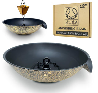 U-nitt Outdoor Living, 12", black with gold