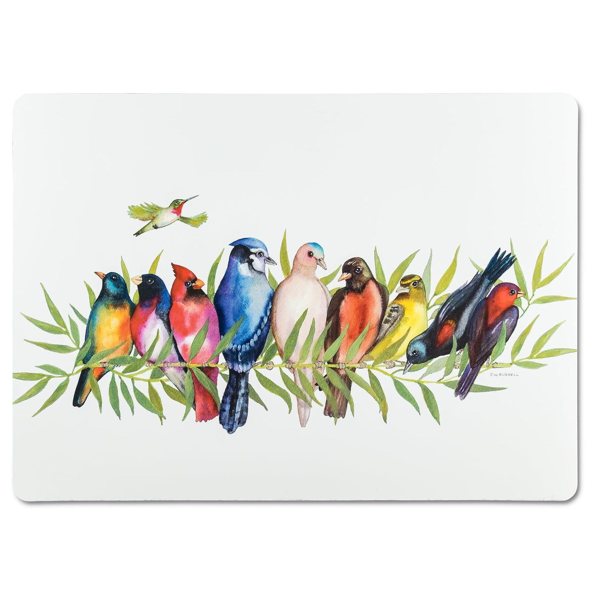 Abbott Collection Placemat, 13x18"L, Birds on Branch