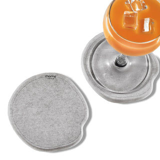 Momo Lifestyle Drink Coaster, 4 inches diameter (2 Pack), Gray
