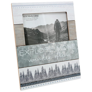 Pavilion Gift Company Picture Frame, 7.75 x 10 inches, White, Silver, Gray, Tan