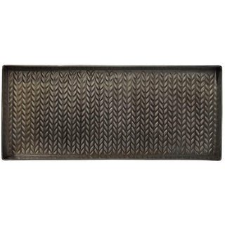 Home Furnishings By Larry Traverso Tray, 30" x 13" x 2", Cable Knit Design, Anti