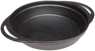 Pie Pan - Pre-Seasoned Cast Iron 12 x 9.5 x 2 Inches By Old Mountain