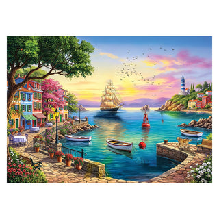 Anatolian Puzzles, 33.5x47.25, Blue Lighthouse