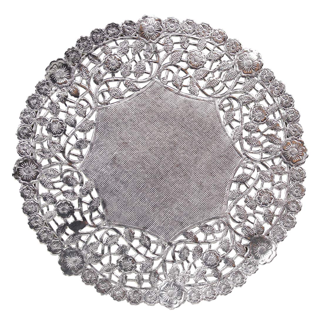 Hygloss Products 8 Inch Silver Foil Doilies - Round Doilies Made in the USA, 12 Pack