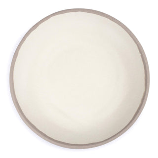 Q Squared Dishware Plate, 10 Inch Diameter, Stone