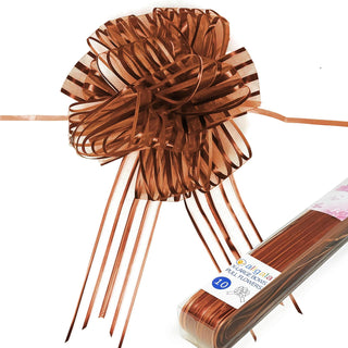 allgala Decorative Ribbon Trim, 7 Inch XL (Pack of 10), Brown