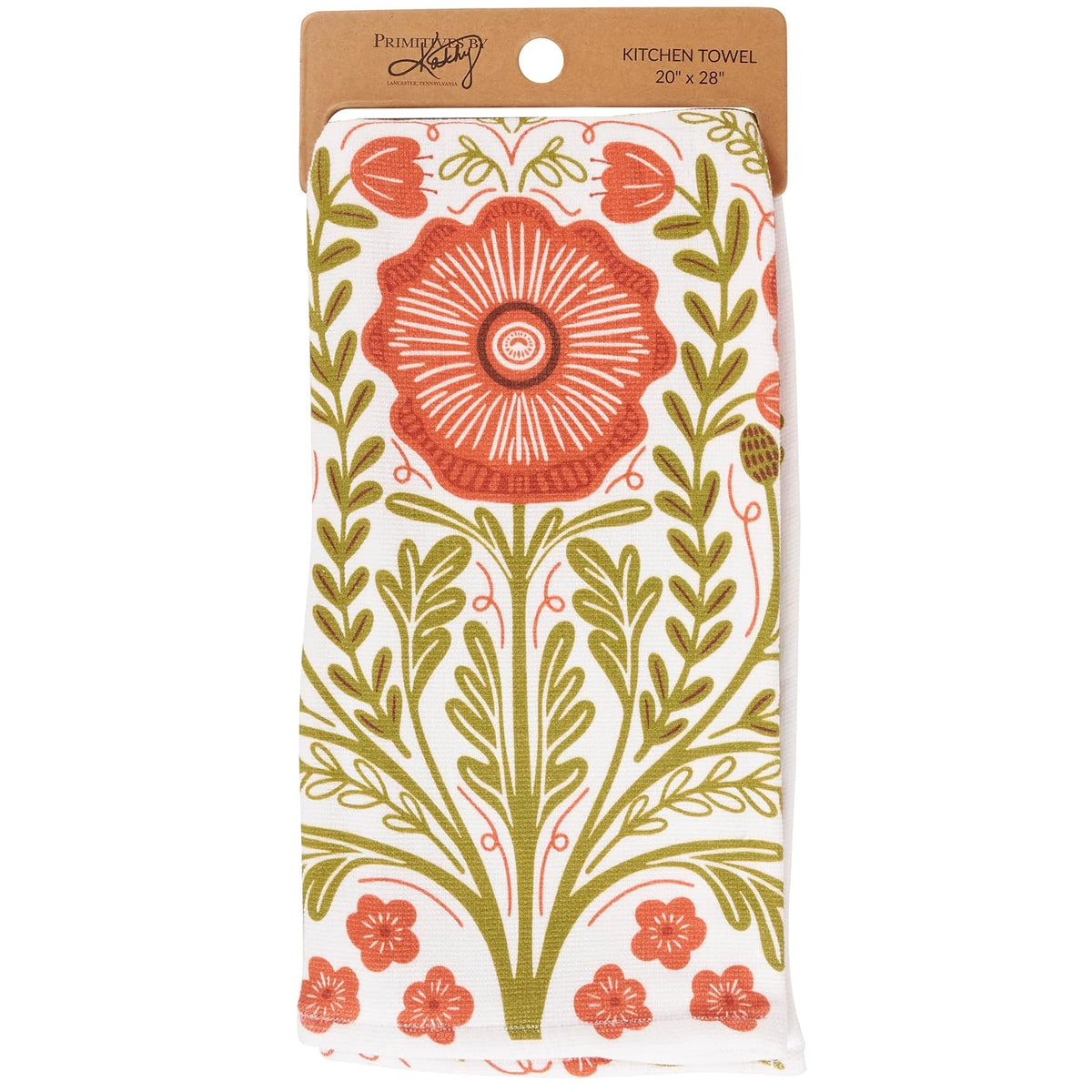 Primitives by Kathy Towel, Medium (approximately 13 x 16 inches), Red