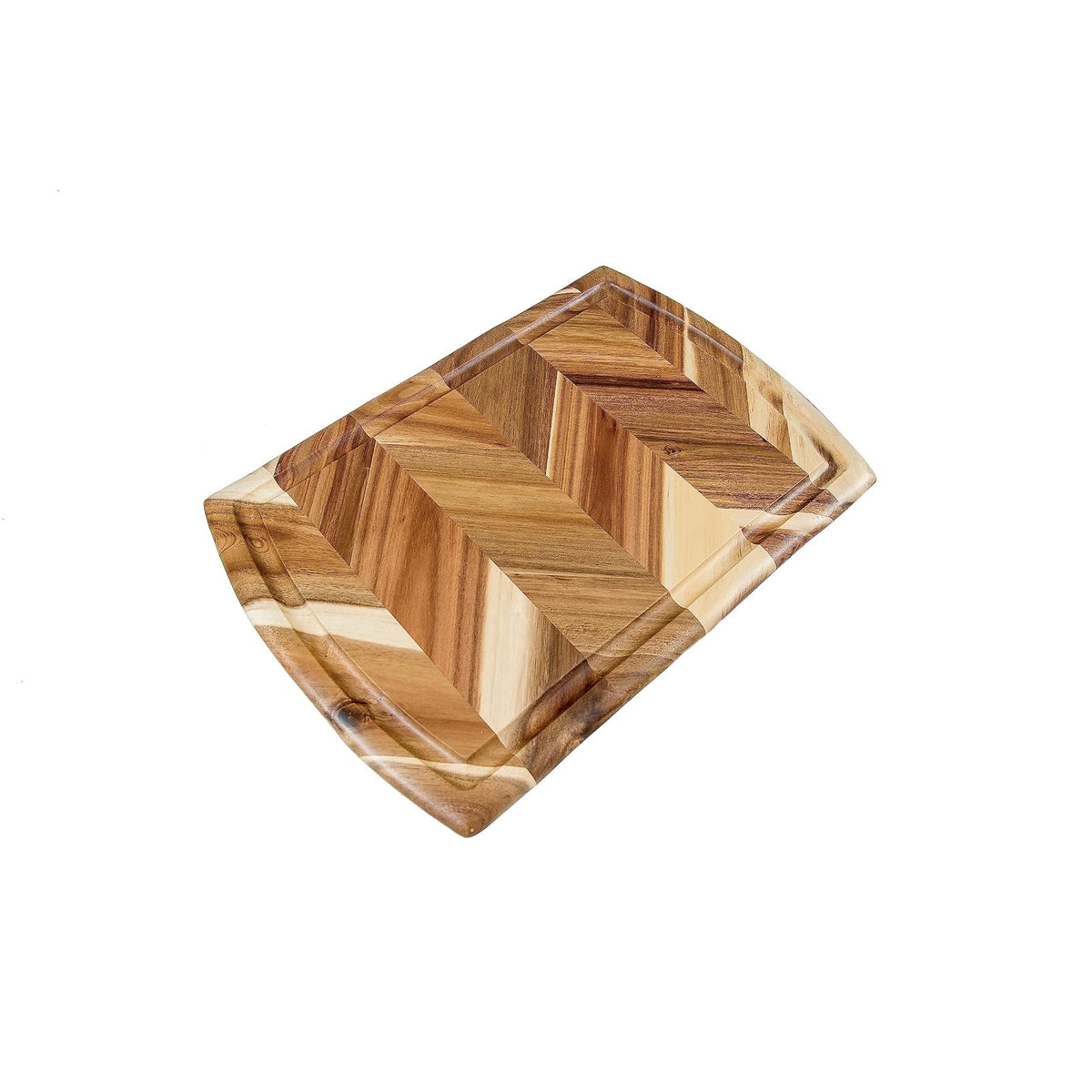 Lipper International Cutting Board, 12"L x 18"W, Acacia Herringbone