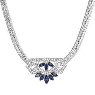 1928 Jewelry Company Necklace, 18"L x 1.98"W x 1.26"H, Montana Blue
