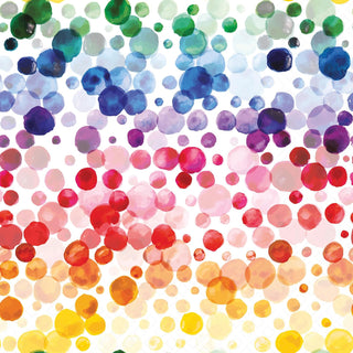 ihr SINCE 1977 Disposable Napkin, 6.5" x 6.5", Rainbow Dots