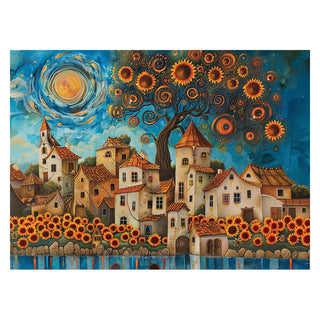 Anatolian Puzzles, 26x19 inches, Sunflowers