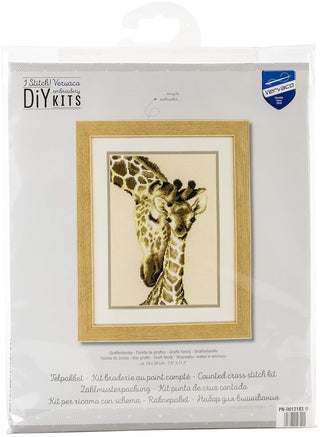Vervaco Counted Cross Stitch Kit Giraffe Family 7.6" x 11.2"