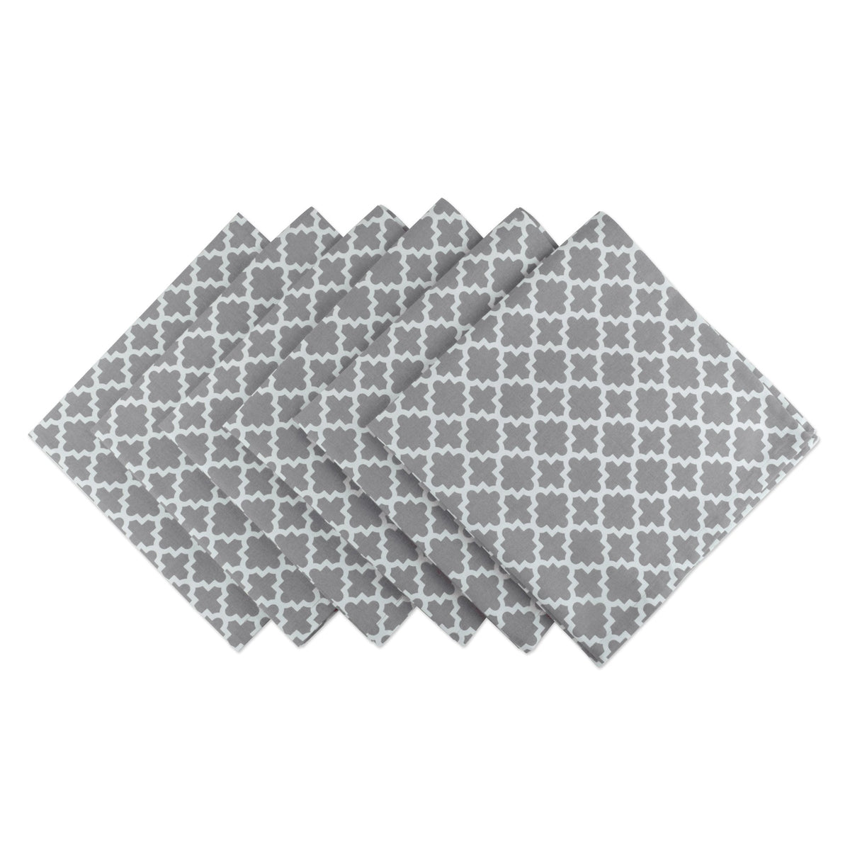 DII Lattice Tabletop Collection, Napkin Set, 20x20, Gray, 6 Piece