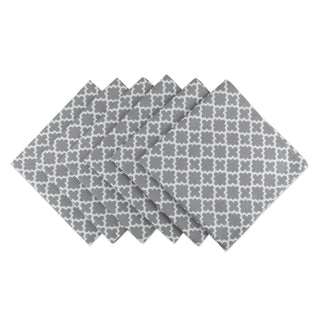 DII Lattice Tabletop Collection, Napkin Set, 20x20, Gray, 6 Piece