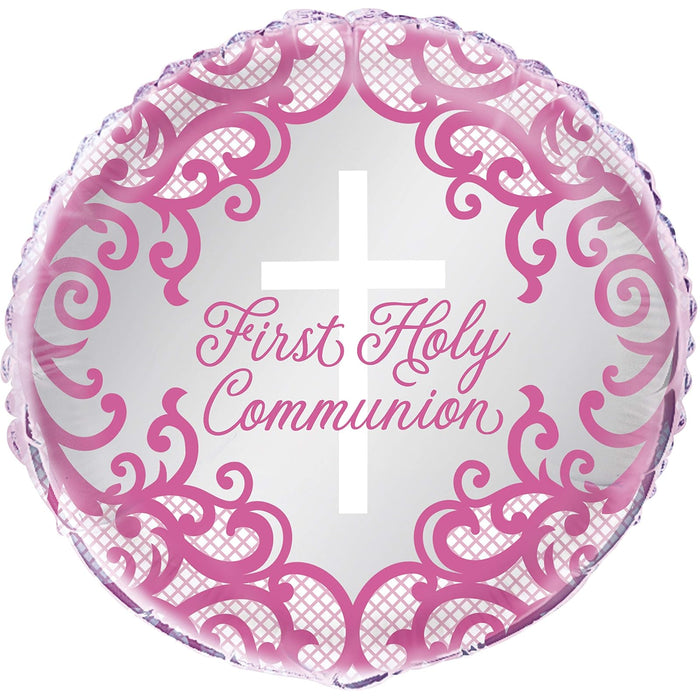Unique Balloon, Communion, Blue,pink,white