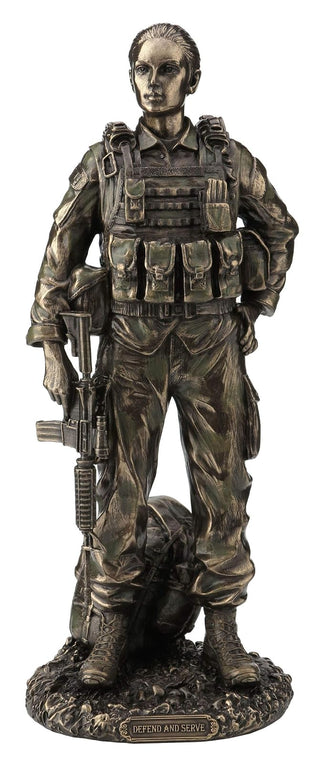 Unicorn Studio Veronese U.S. Female Soldier - Defend & Serve Statue Sculpture Figurine