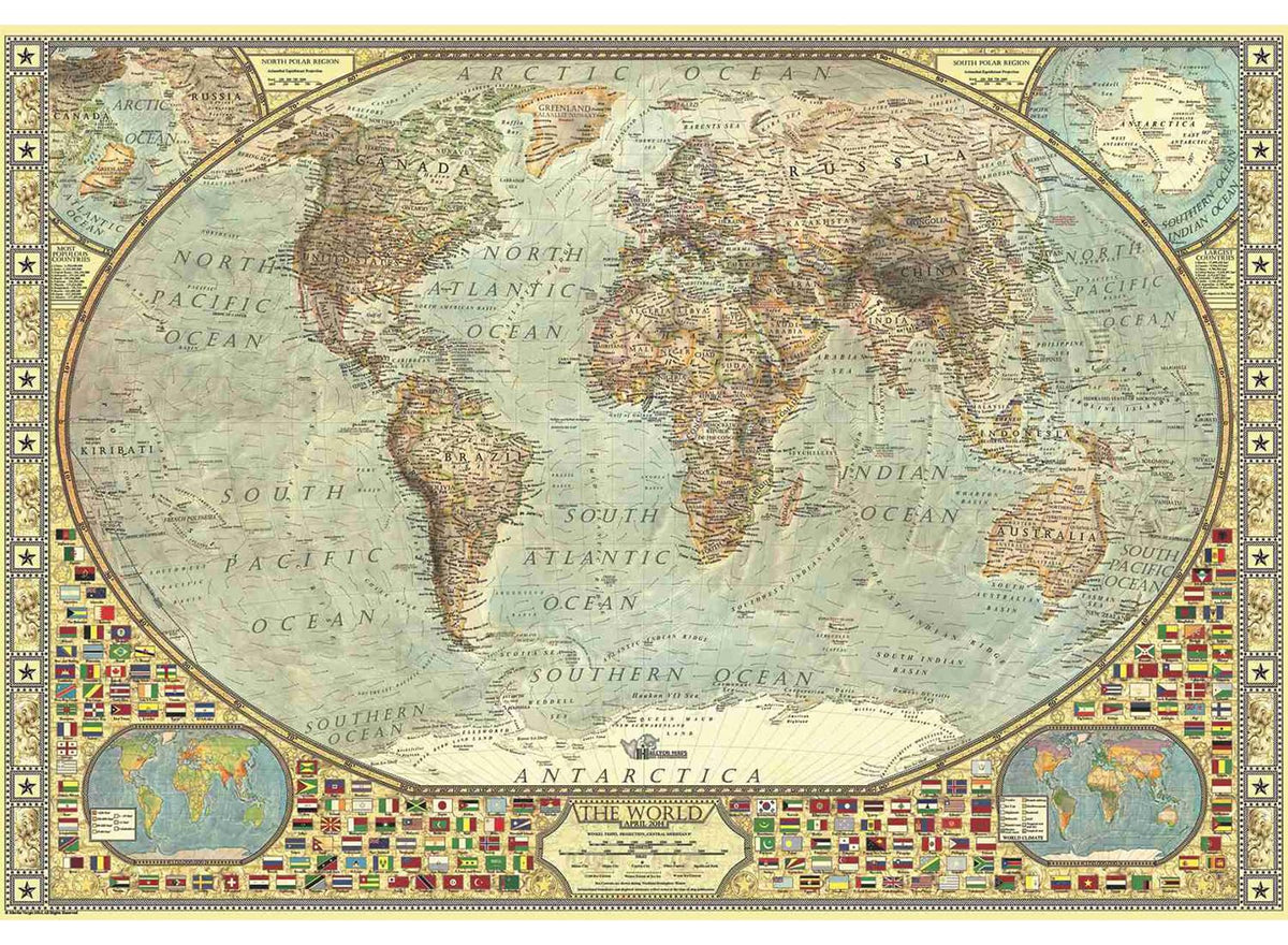 Anatolian Puzzle 2000Piece Jigsaw Puzzle - World Map Jigsaw Puzzle