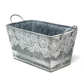 allgala Planter, 8", Rectangle Grey