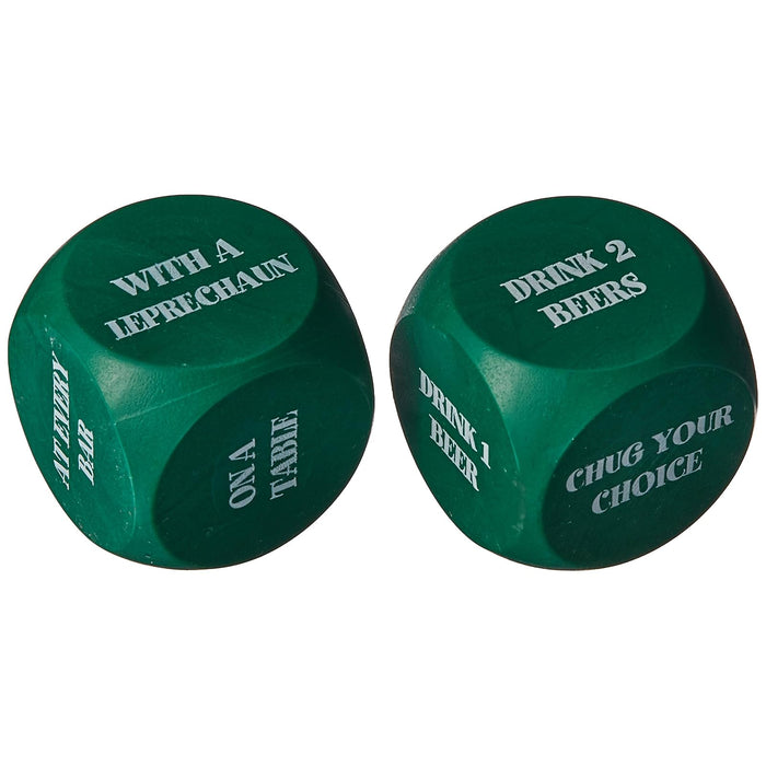 Beistle Game Dice, 1" x 1" x 1", Green/White