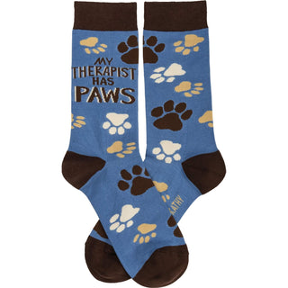 Primitives by Kathy Socks, Blue, Paw Print
