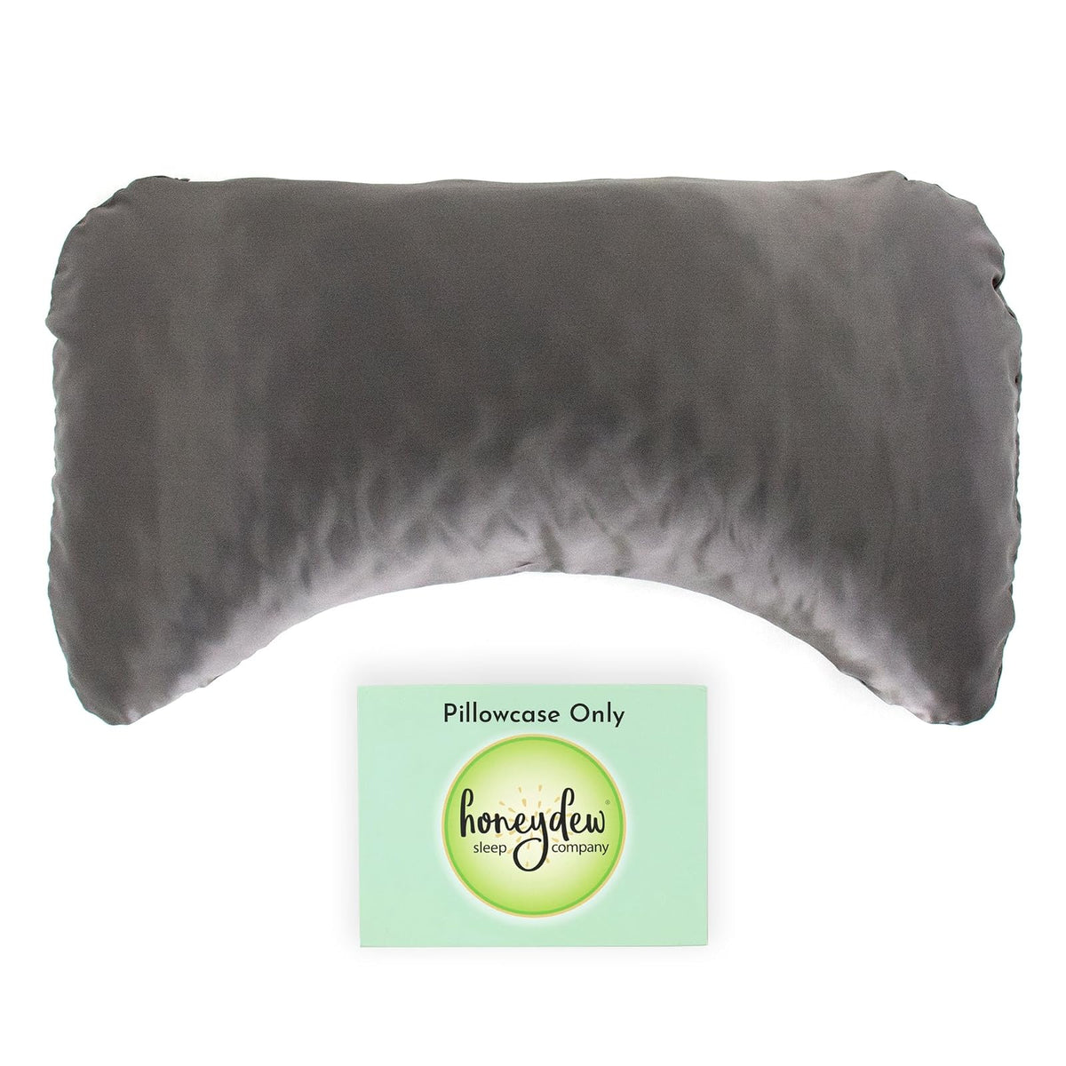 Honeydew Pillowcase, Queen (Mulberry Silk), Lunar Eclipse (Charcoal)