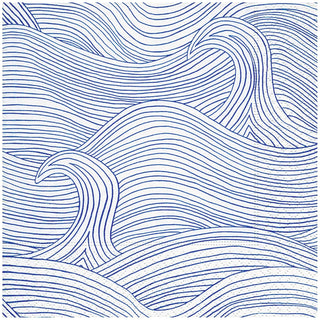ihr SINCE 1977 Disposable Napkin, 6.5" x 6.5", Wind Waves