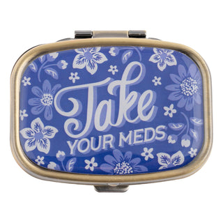 Karma, Chill Pill Organizer Travel Friendly Portable Compact Pill Box, Pill Container to Hold Meds, Vitamins, Supplements for Purse/Pocket, Take Your Meds